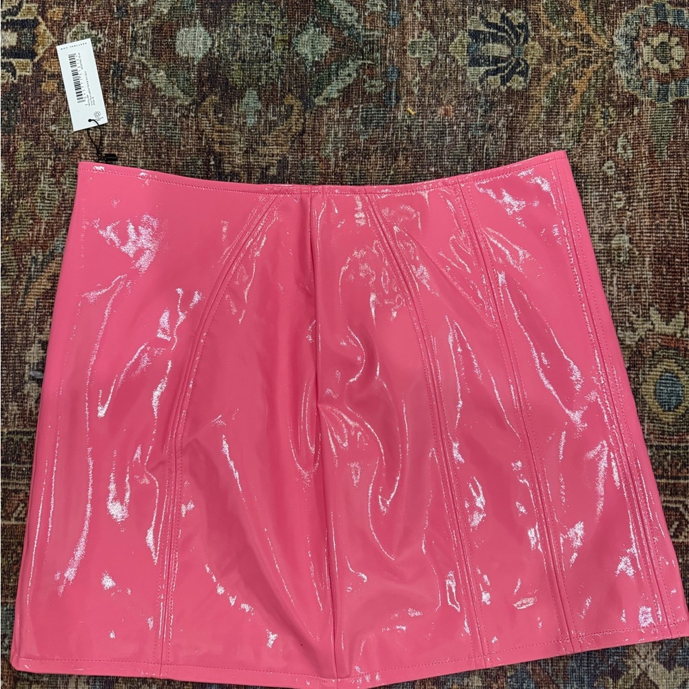 Nasty Gal Pink Vinyl Skirt